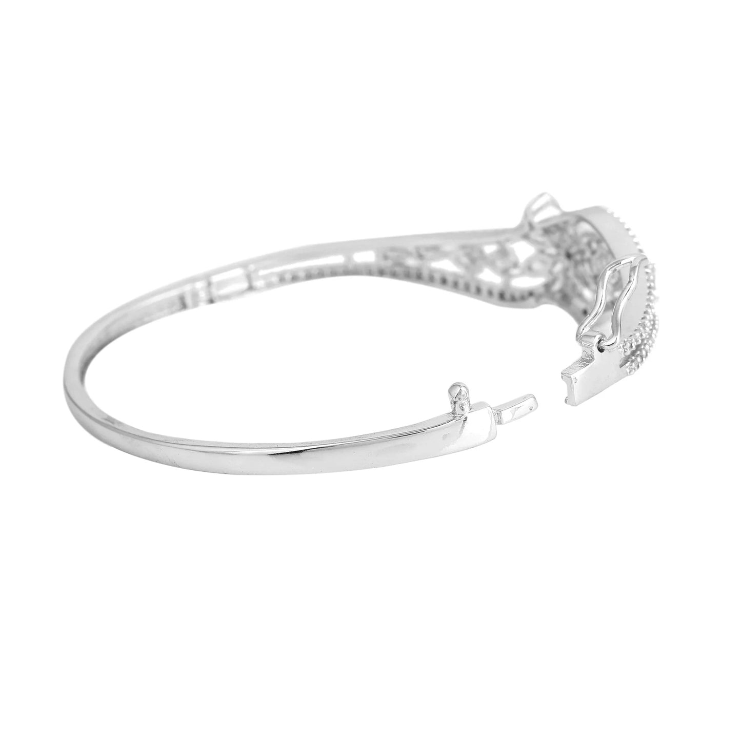 Estele Glowing Sophistication: Elegant American Diamond Bracelet with Classic Rhodium Finish for Women Designed for Effortless Comfort & Timeless Charm