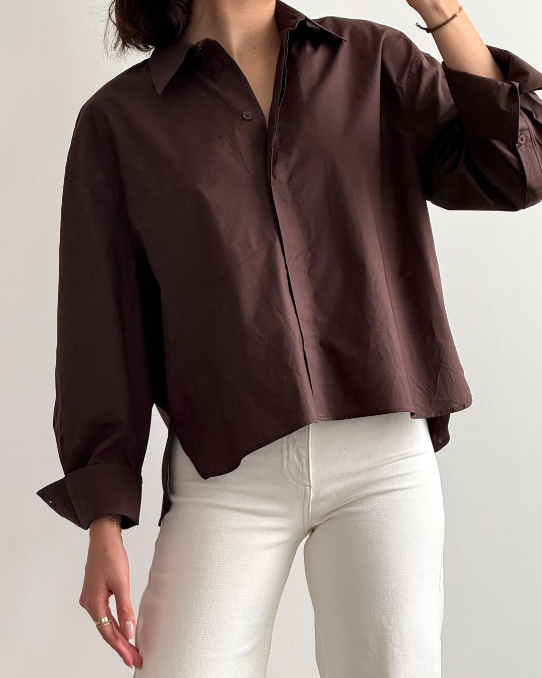“Women’s Solid Satin Long Sleeve Button-Down Shirt – Wine Purple”