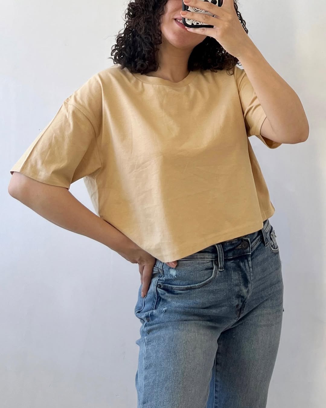 Women’s Oversized Casual T-Shirt –, Round Neck, Half Sleeve,