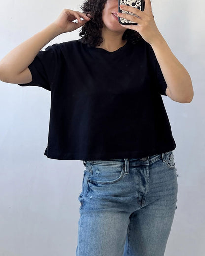 Women’s Oversized Casual T-Shirt –, Round Neck, Half Sleeve,