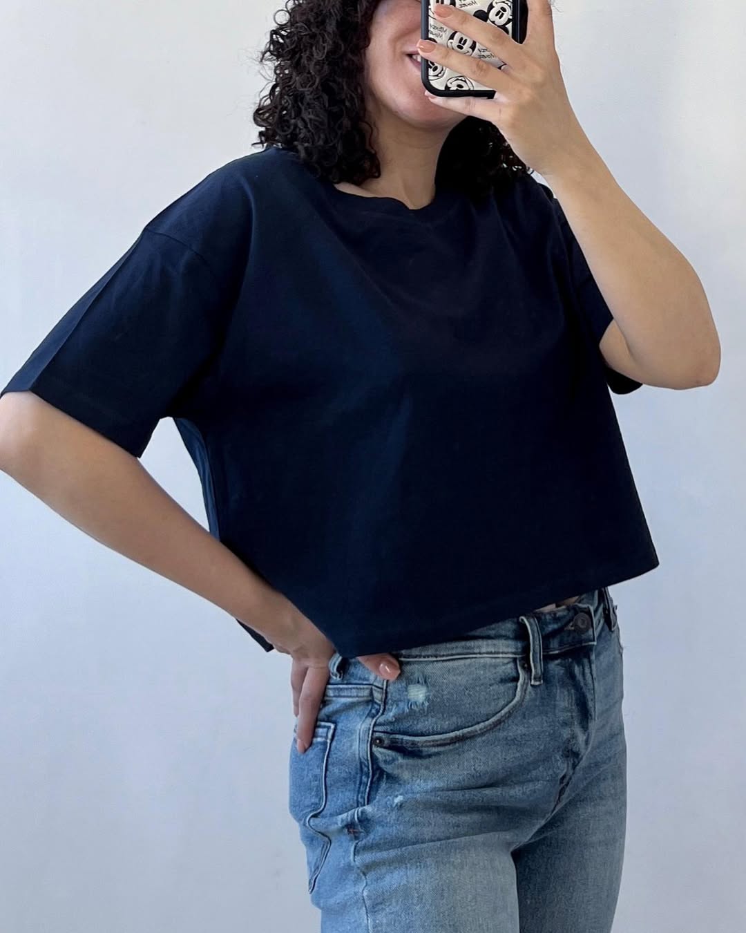 Women’s Oversized Casual T-Shirt –, Round Neck, Half Sleeve,