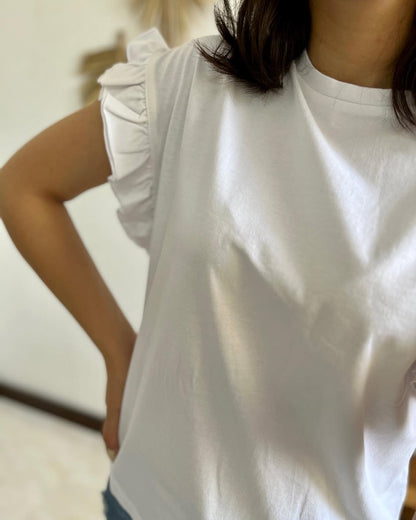 Korean pattern slim t-shirt