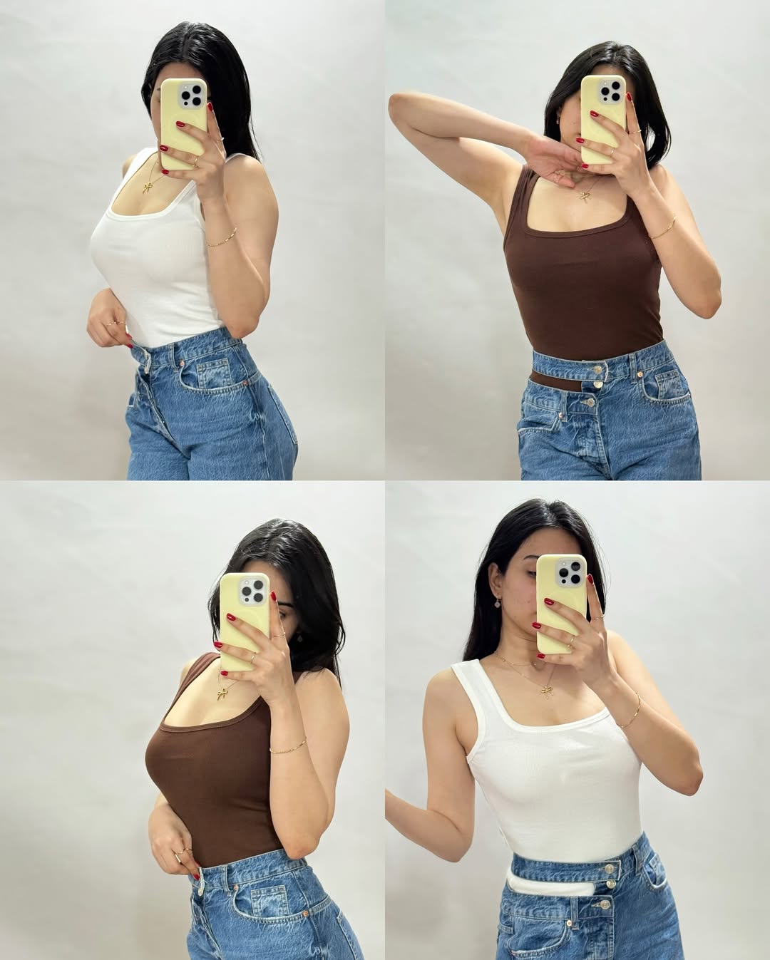 Women vests square neck camisole tops multiple colour