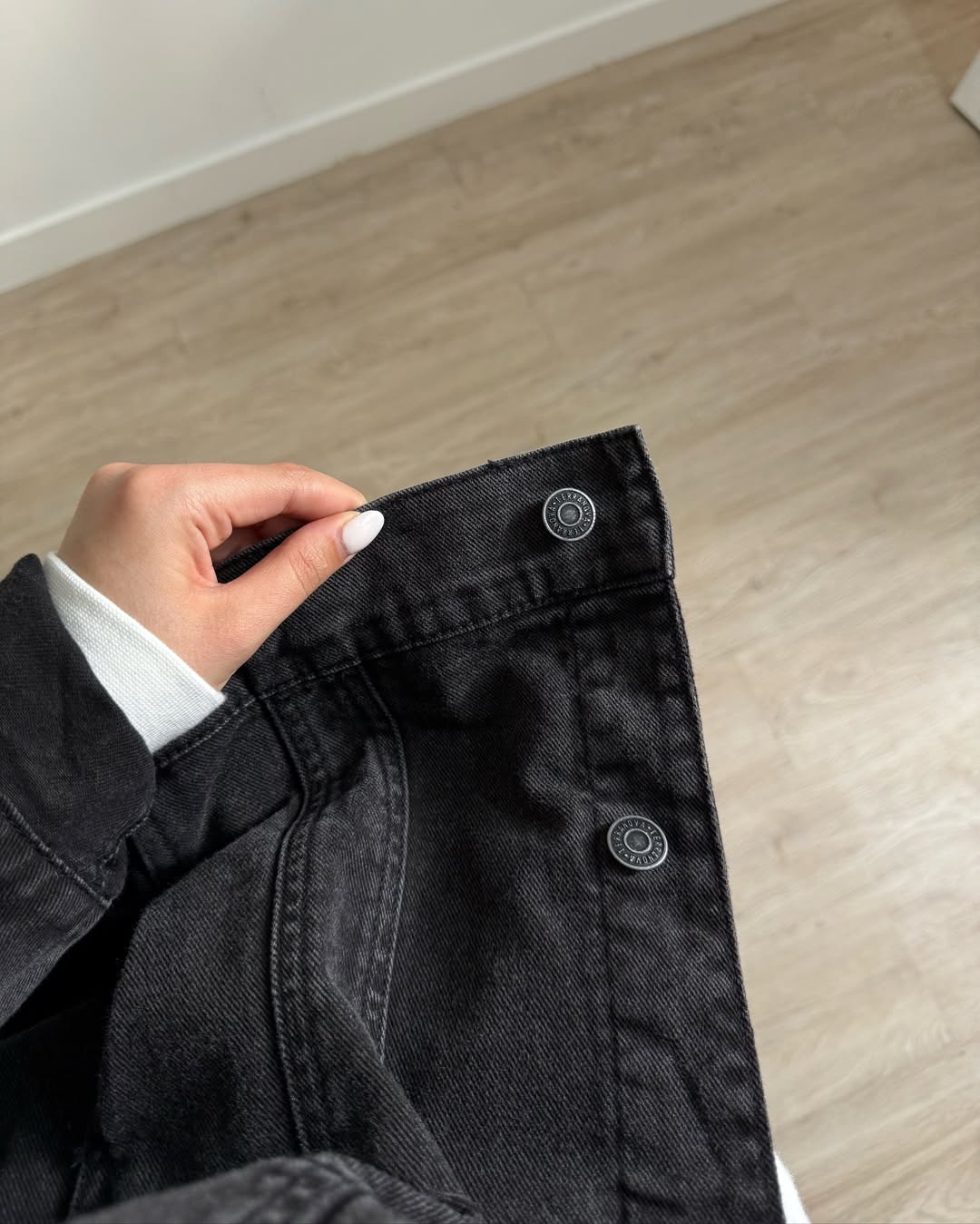 Girl's long sleeve denim  black color