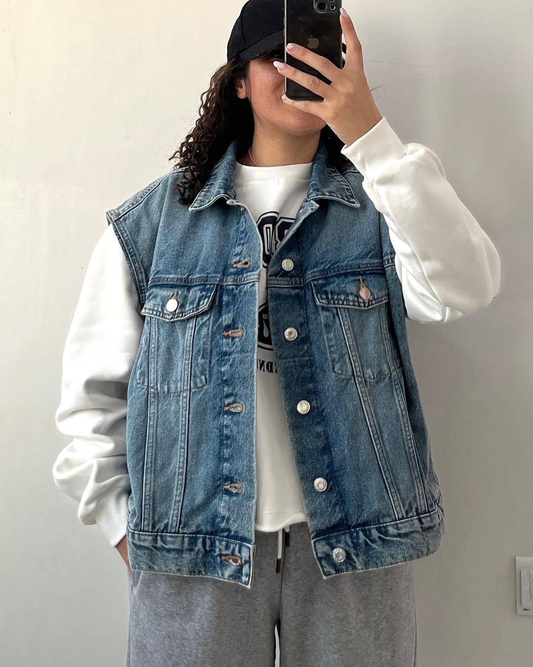 Girl's hafe sleeve denim  color