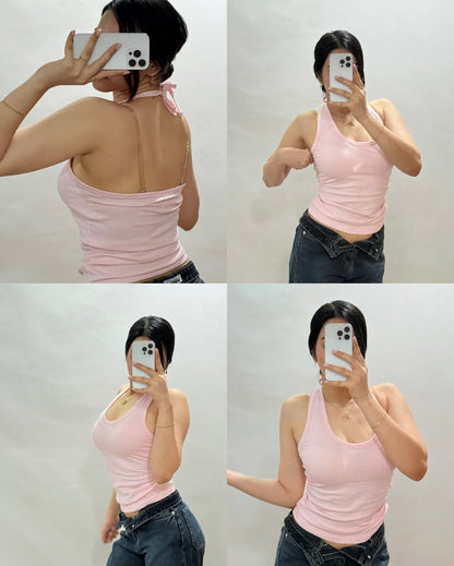 Women’ Ribbed Full Sleeve Crop Top with Tie Detailing – Casual Stylish Wear”