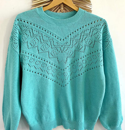 Women long sleeve wool sweater