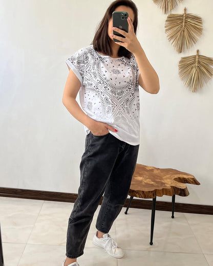 Slim regular printed T-shirt