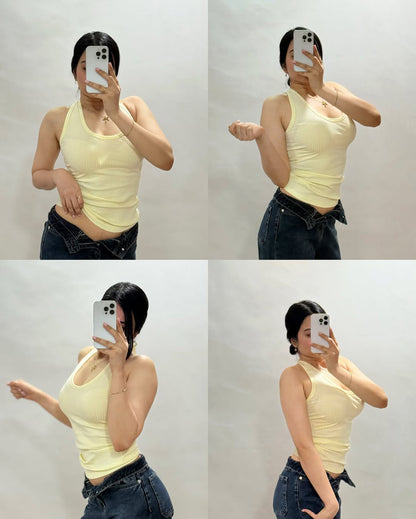 Women’ Ribbed Full Sleeve Crop Top with Tie Detailing – Casual Stylish Wear”