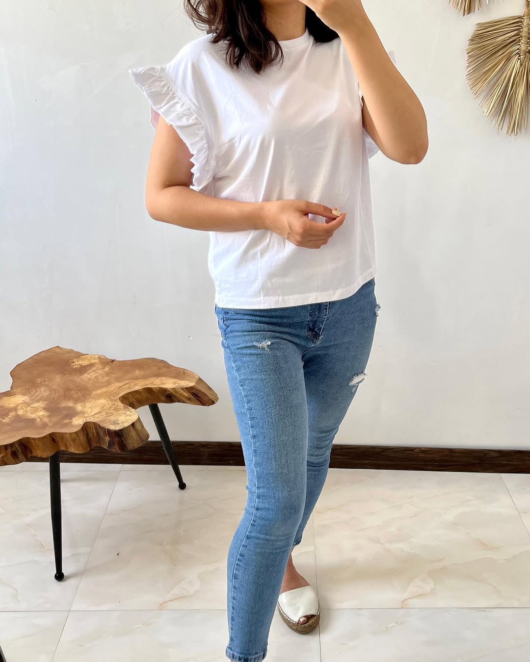 Korean pattern slim t-shirt