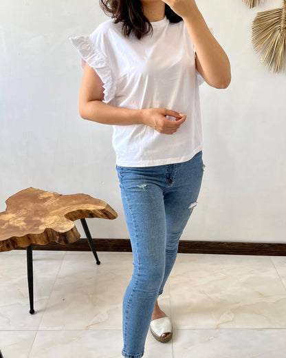 Korean pattern slim t-shirt