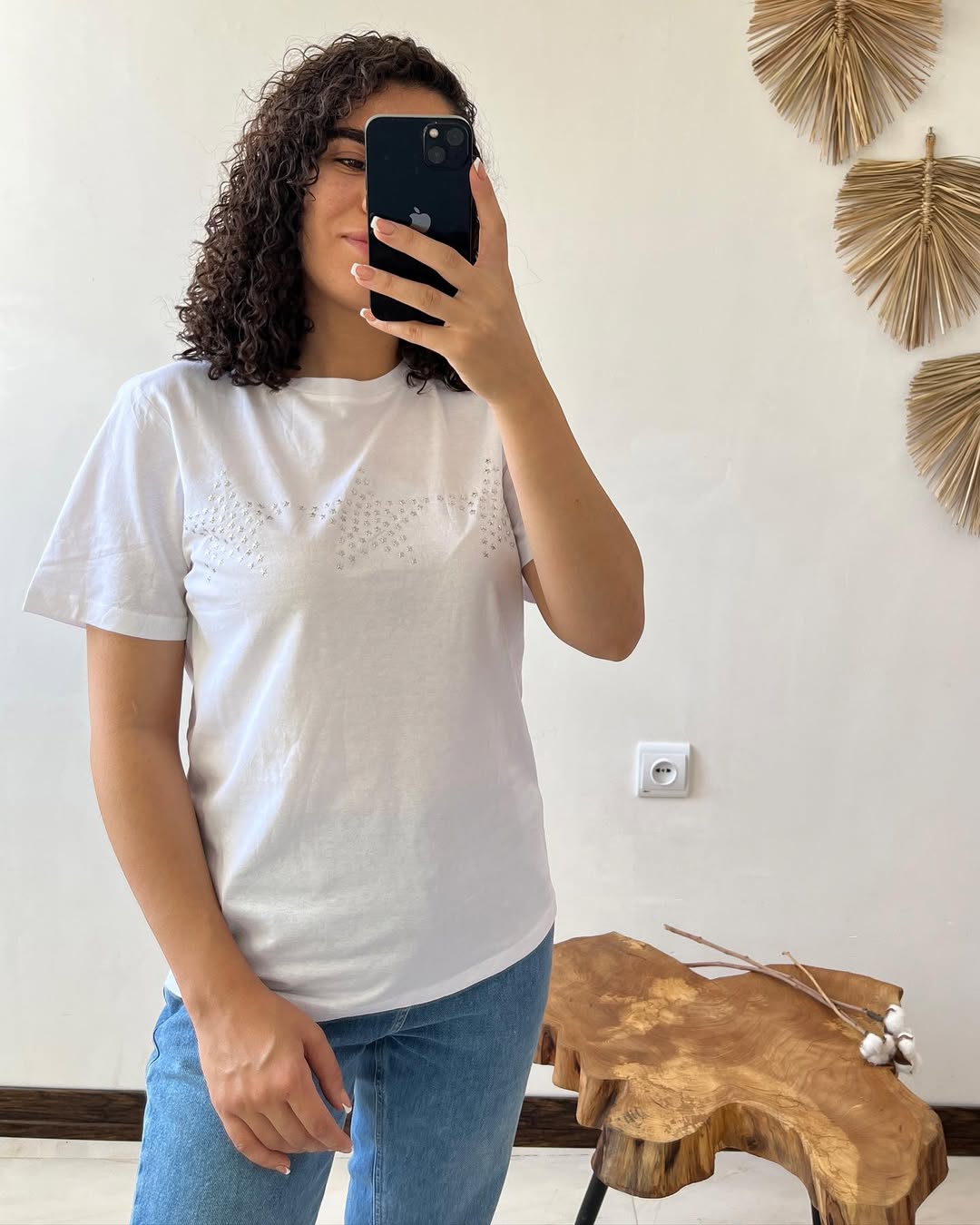 Women’s  Casual T-Shirt –, Round Neck, Half Sleeve,