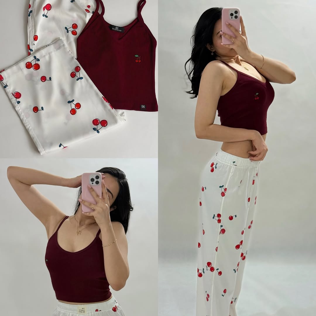 Themed Lounge Set: Tank Top and Pajama Pants".