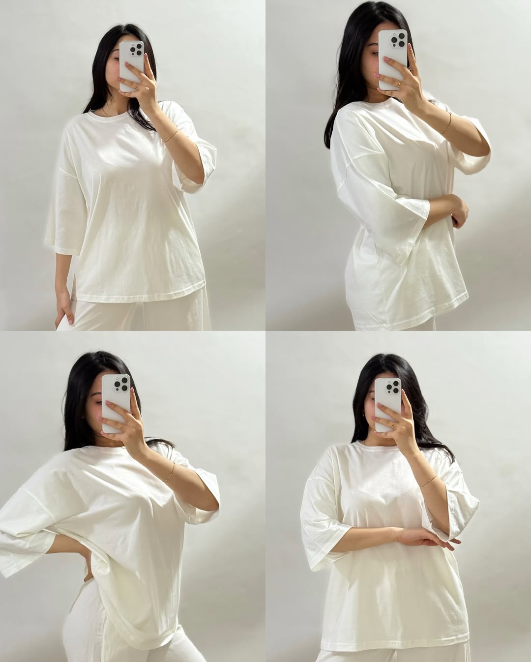 Over size different colour t-shirt