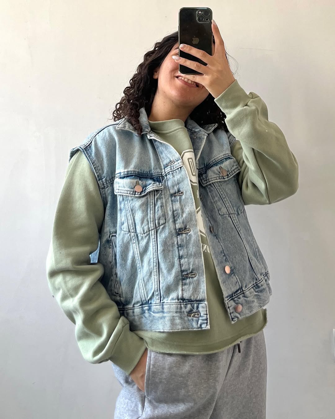 Girl's hafe sleeve denim  color