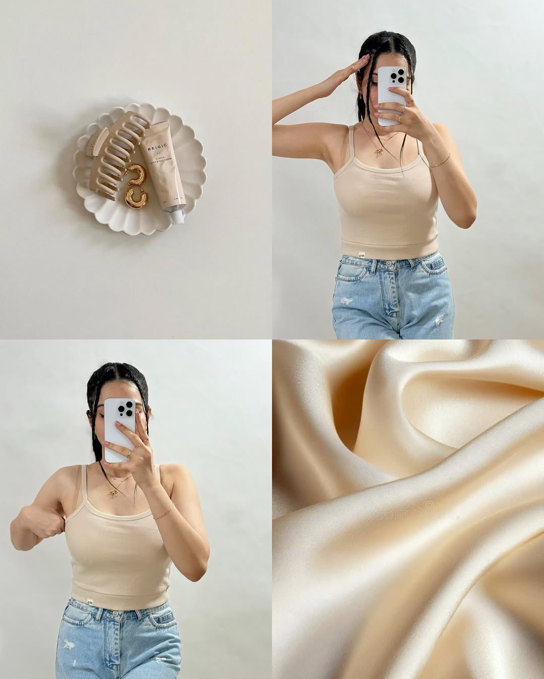 Women vests square neck camisole tops multiple colour