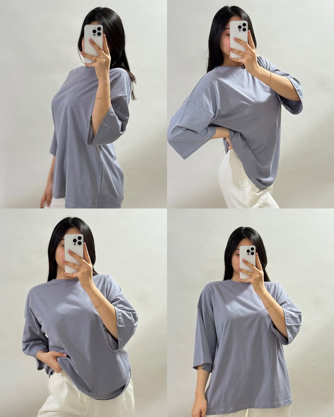 Over size different colour t-shirt