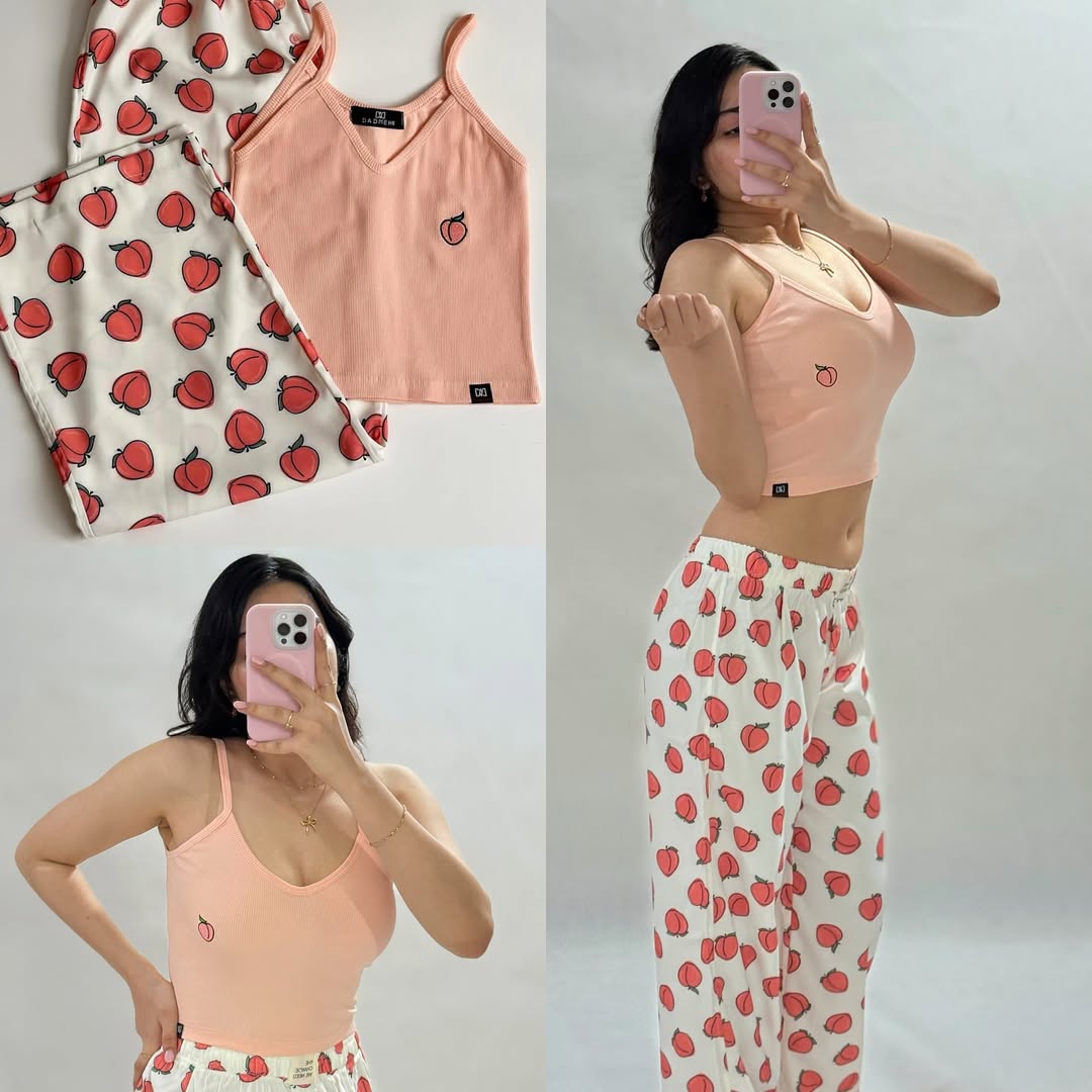 Themed Lounge Set: Tank Top and Pajama Pants".