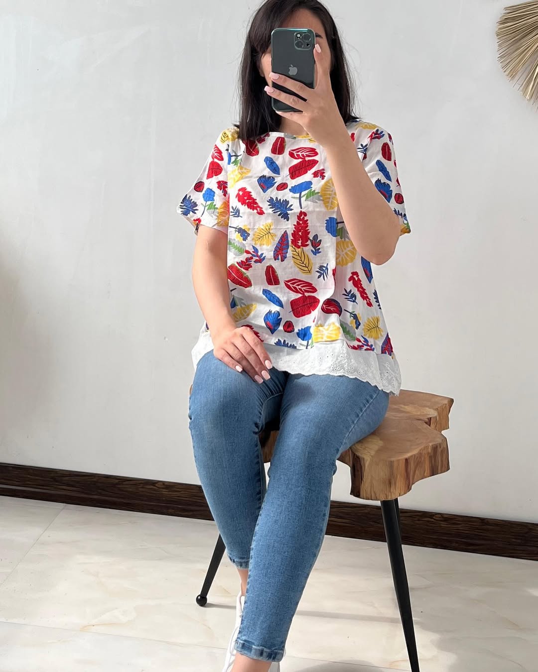 Women’s  Casual T-Shirt –, Round Neck, Half Sleeve,