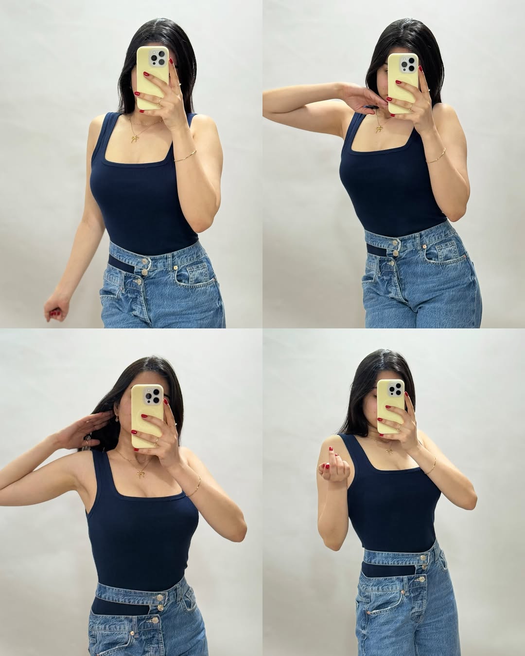 Women vests square neck camisole tops multiple colour