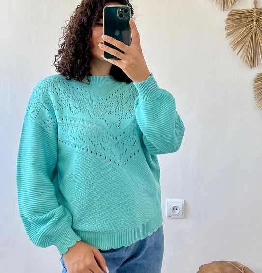 Women long sleeve wool sweater
