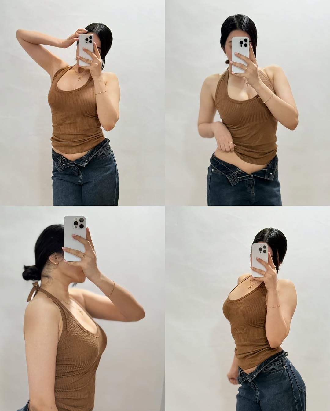 Women’ Ribbed Full Sleeve Crop Top with Tie Detailing – Casual Stylish Wear”