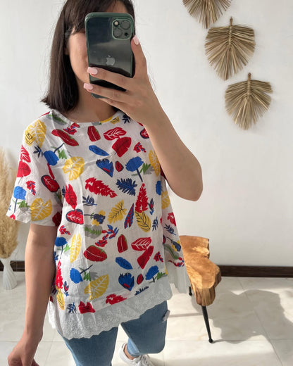 Women’s  Casual T-Shirt –, Round Neck, Half Sleeve,