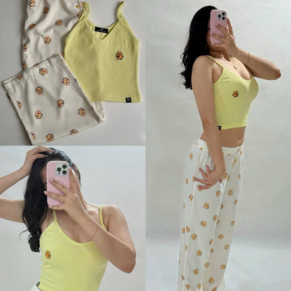 Themed Lounge Set: Tank Top and Pajama Pants".