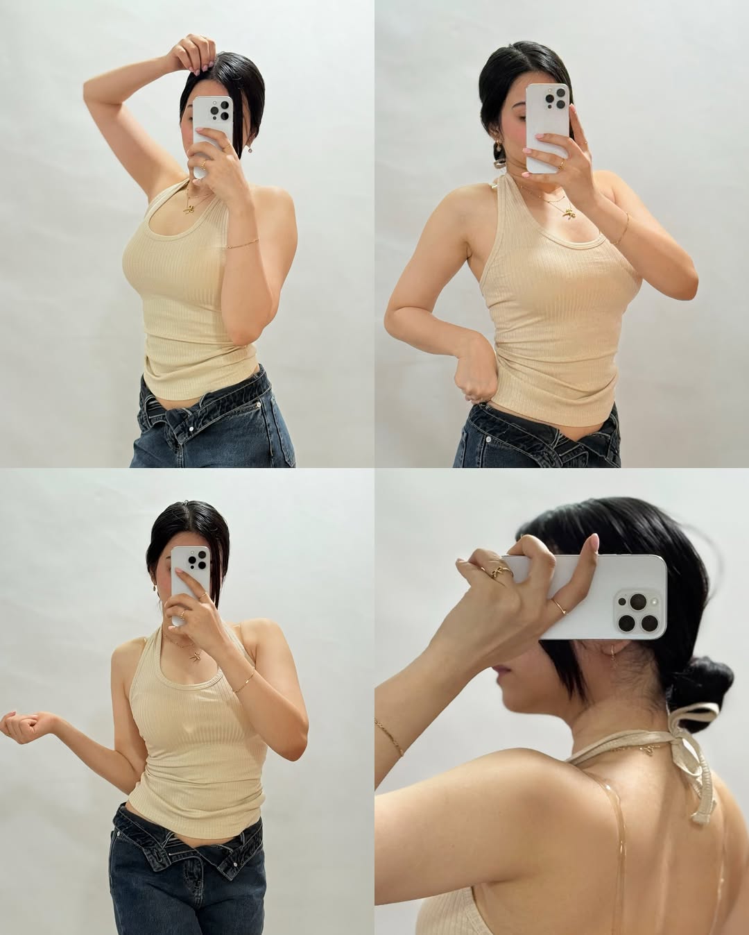 Women’ Ribbed Full Sleeve Crop Top with Tie Detailing – Casual Stylish Wear”