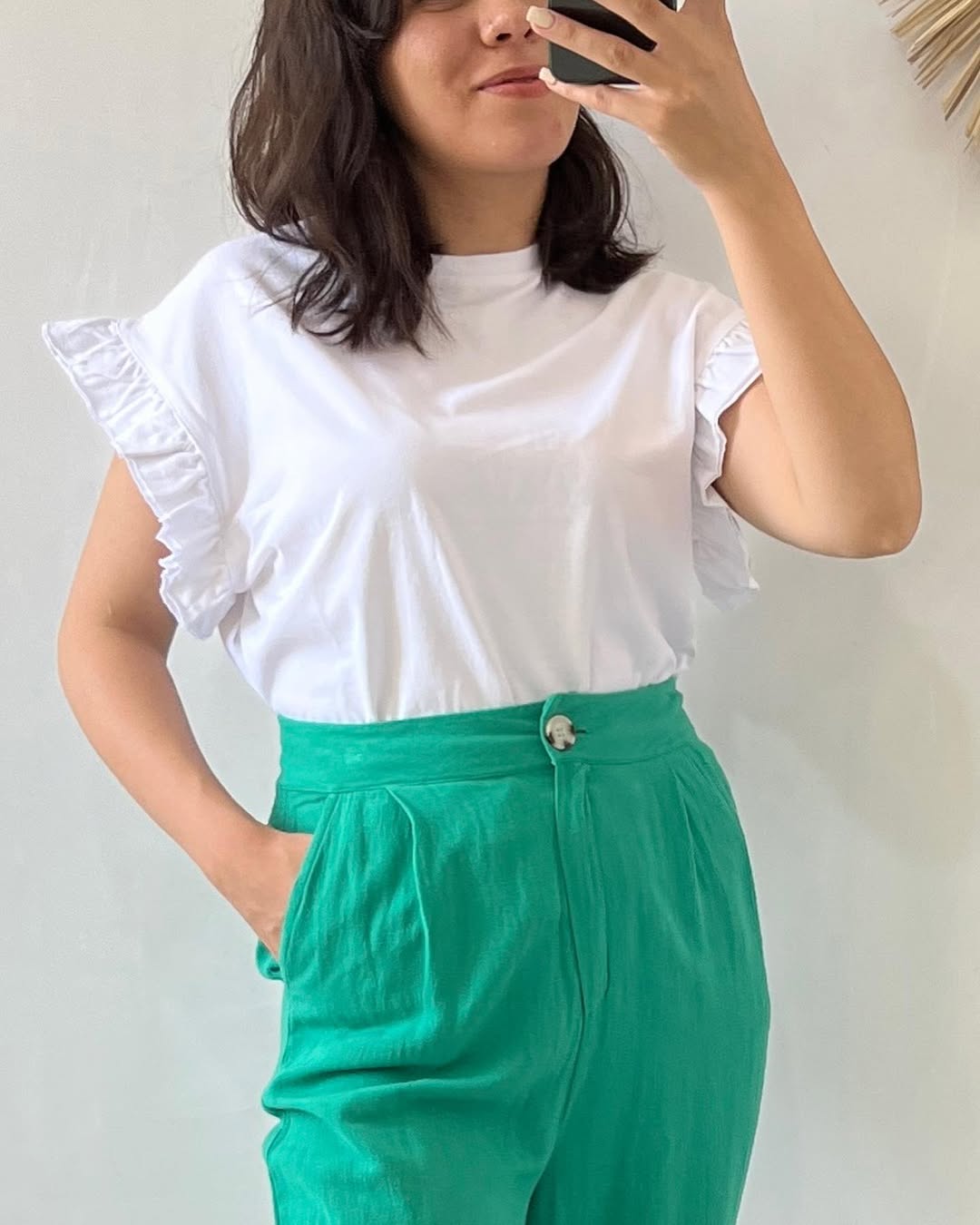 Korean pattern slim t-shirt