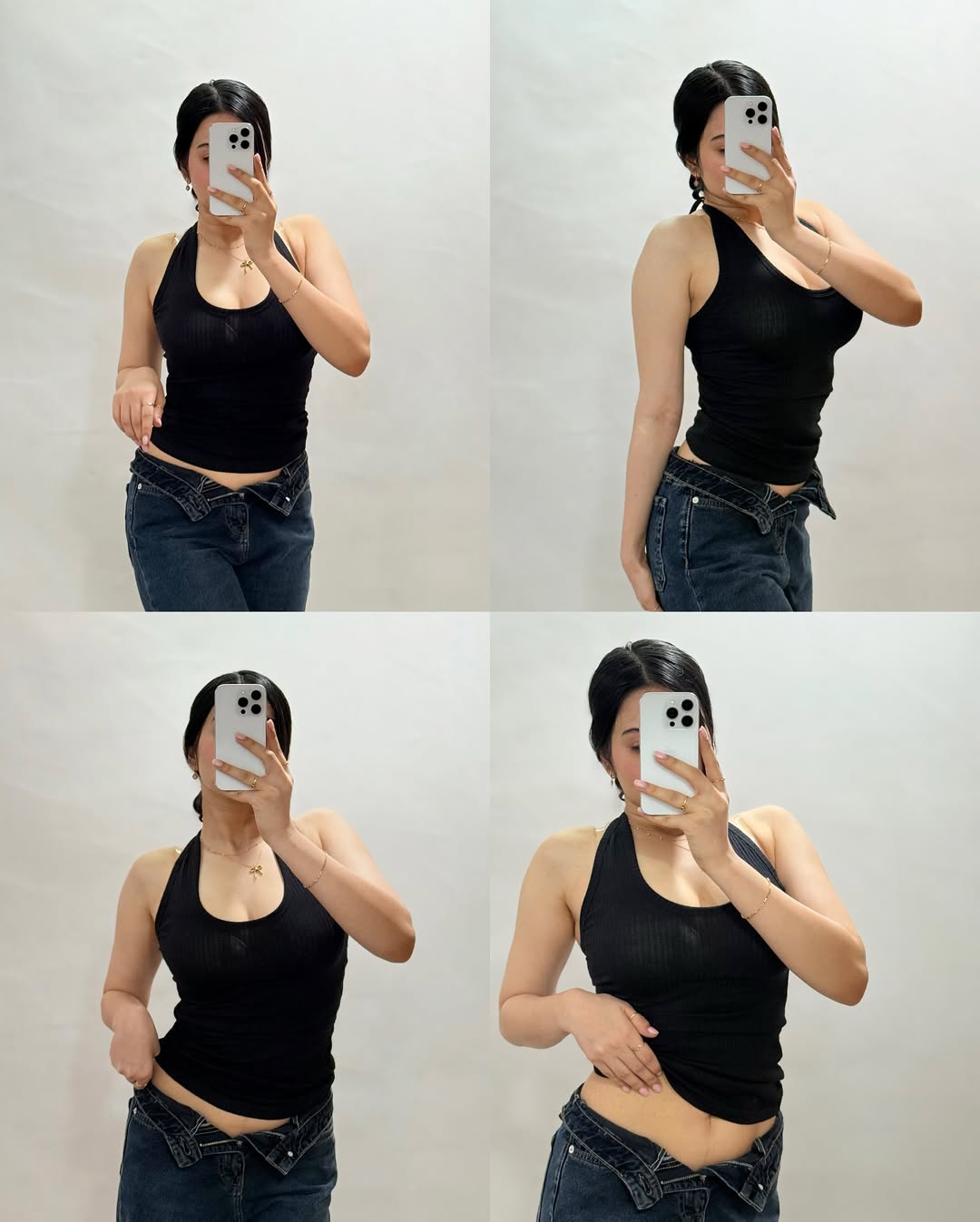 Women’ Ribbed Full Sleeve Crop Top with Tie Detailing – Casual Stylish Wear”