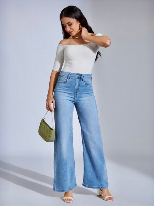 Ann Springs Boyfriend Women Light Blue Jeans