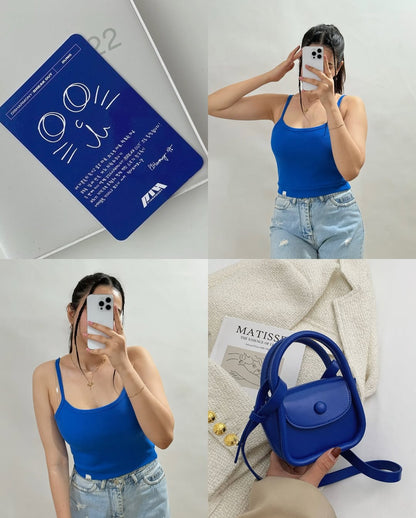 Women vests square neck camisole tops multiple colour