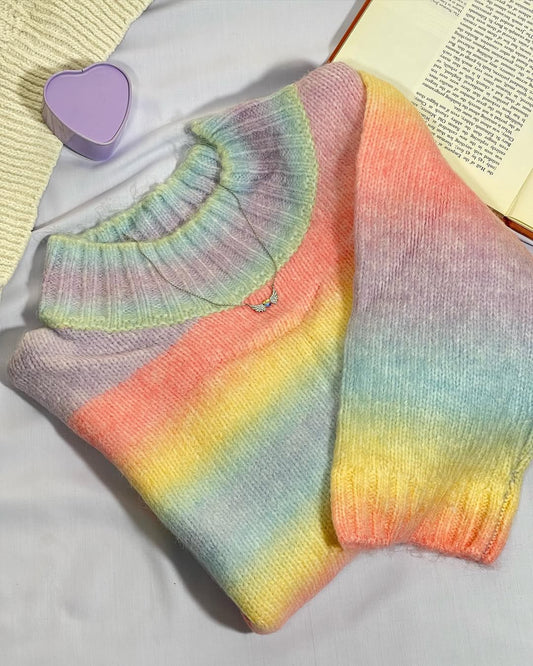 Girl's long sleeve wool sweater