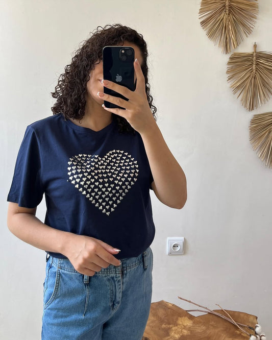 Women’s  Casual T-Shirt –, Round Neck, Half Sleeve,