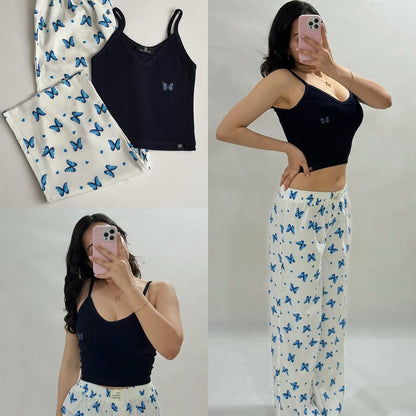 Themed Lounge Set: Tank Top and Pajama Pants".