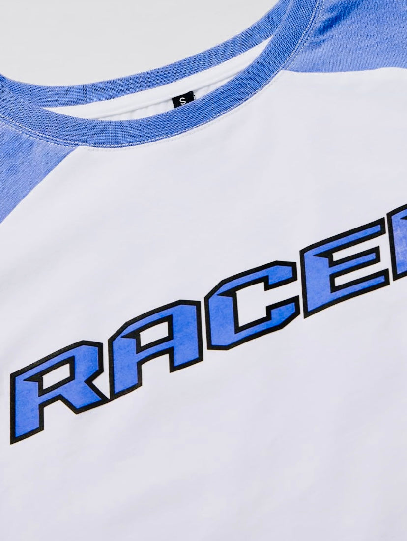 Sleeves Round Neck White Graphic Printed Cotton Oversized T-Shirts