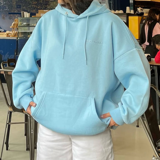 Oversized  Hoodie with Kangaroo Pocket – Casual Streetwear Pullover Sweatshirt"