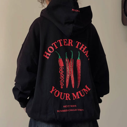 Oversized stylish black hoodie for girls