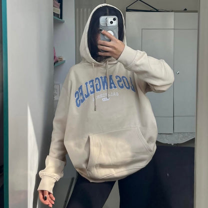 Oversized  Hoodie with Kangaroo Pocket – Casual Streetwear Pullover Sweatshirt"