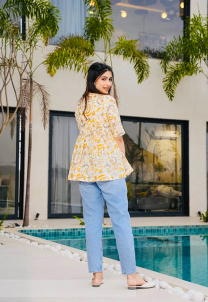 SUNFLOWER BREEZE COTTON TOP