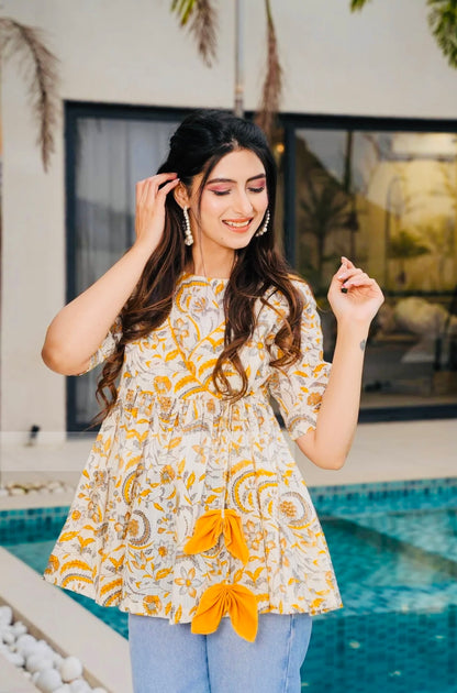 SUNFLOWER BREEZE COTTON TOP