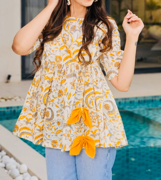 SUNFLOWER BREEZE COTTON TOP