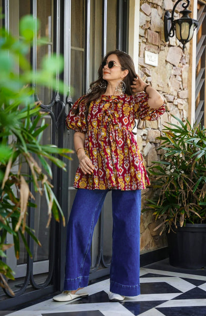 RUST SOLACE COTTON TOP