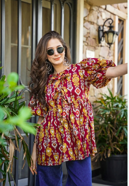 RUST SOLACE COTTON TOP