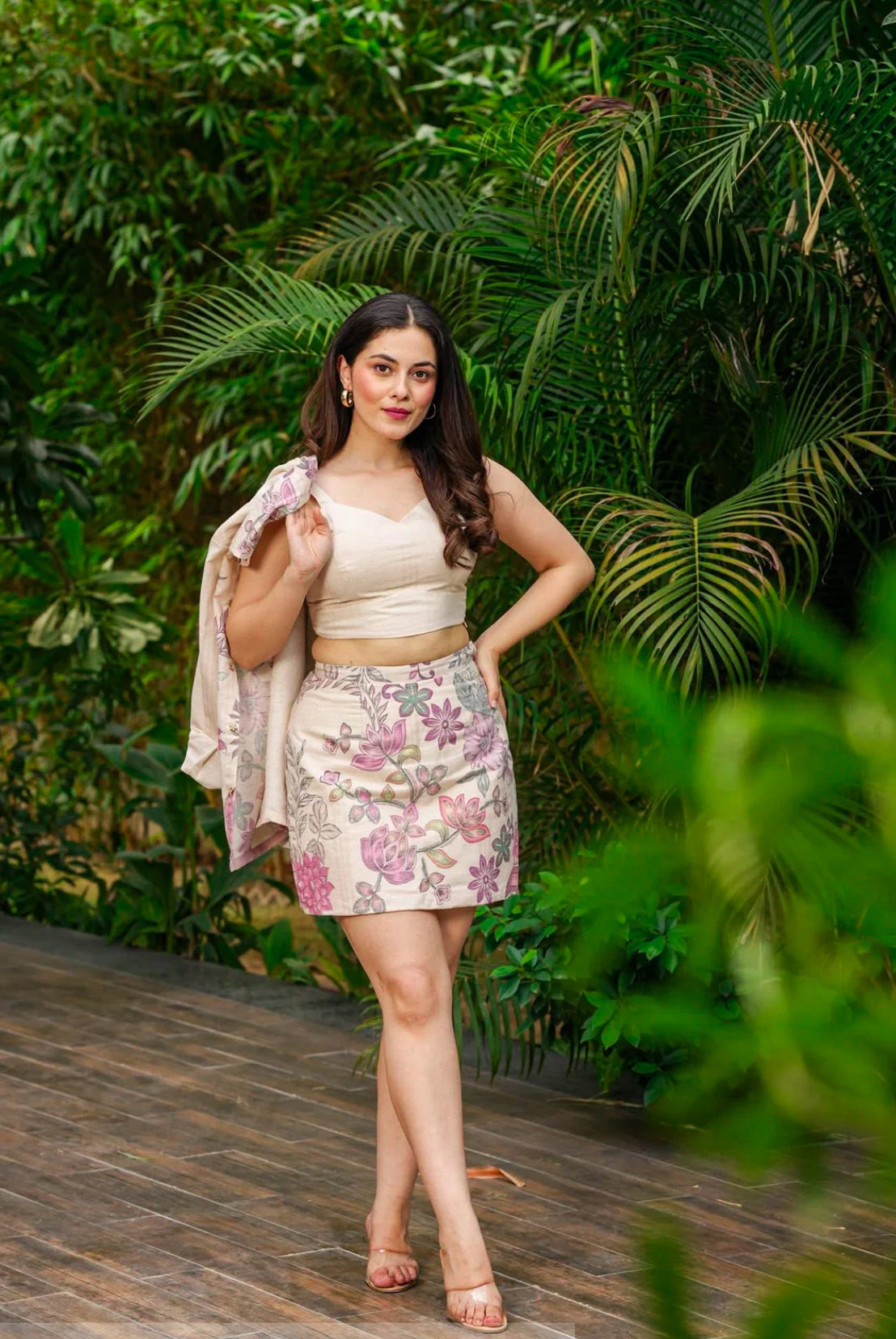 NAYELI NUDE FLORA CORD SET