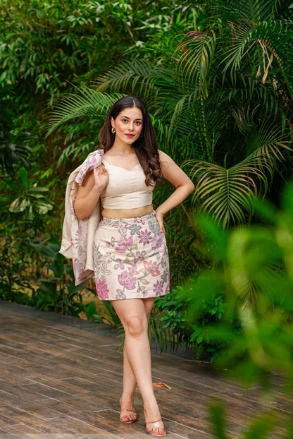 NAYELI NUDE FLORA CORD SET