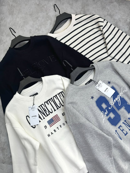 black line Oversized Sweatshirt