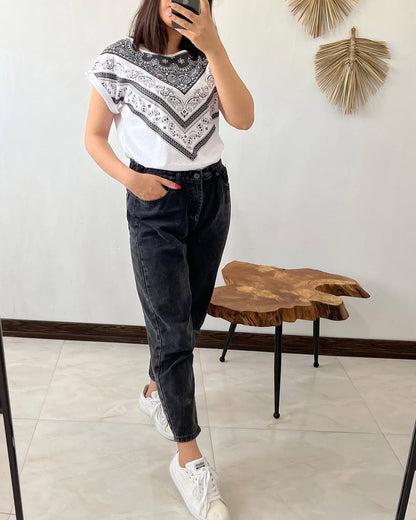 Slim regular printed T-shirt