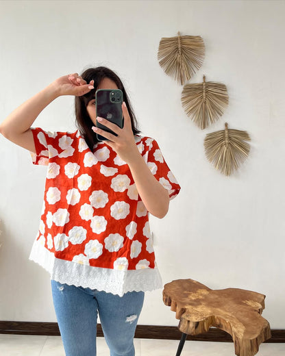 Women’s  Casual T-Shirt –, Round Neck, Half Sleeve,